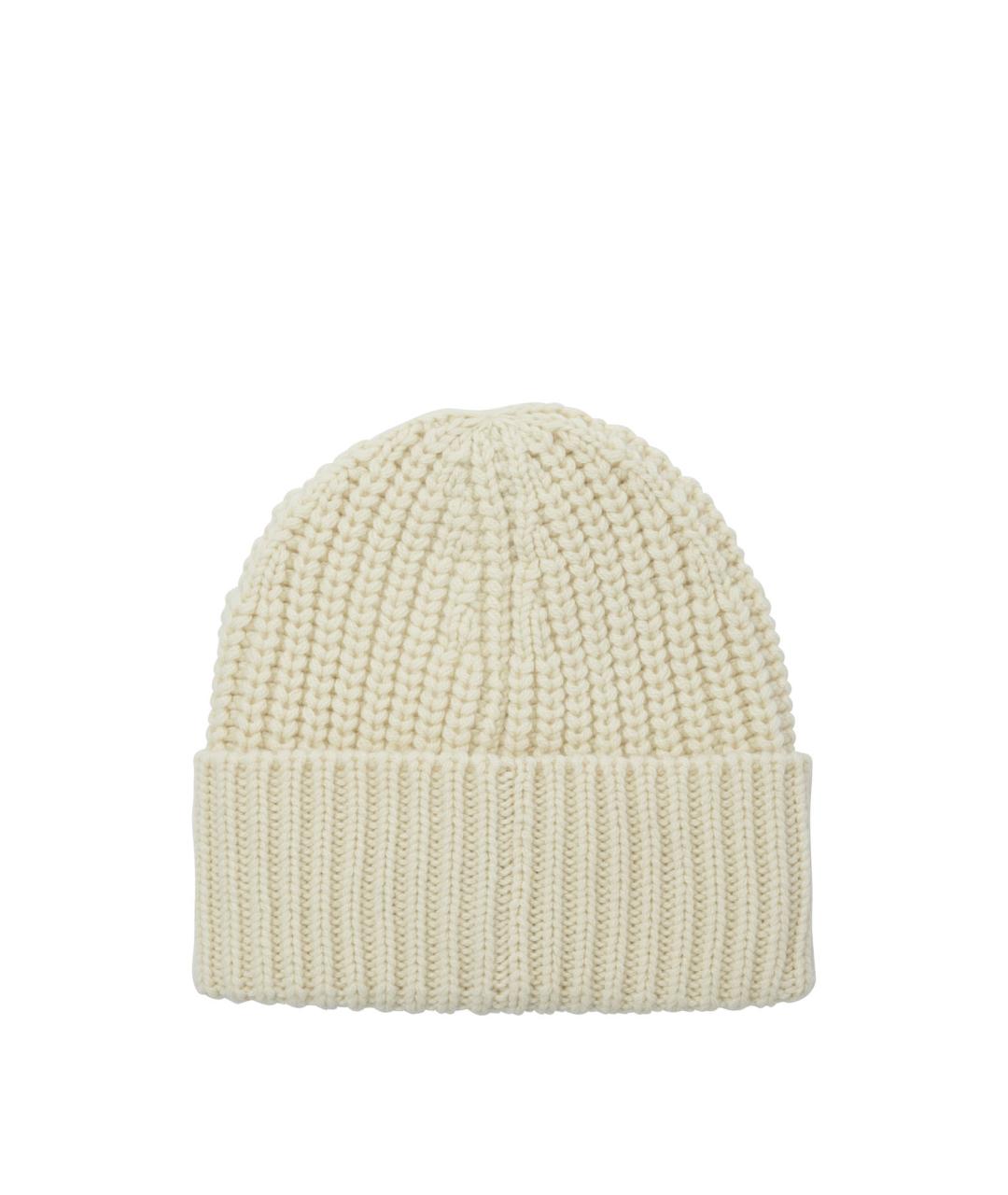 MONCLER Белая шерстяная шапка, фото 2