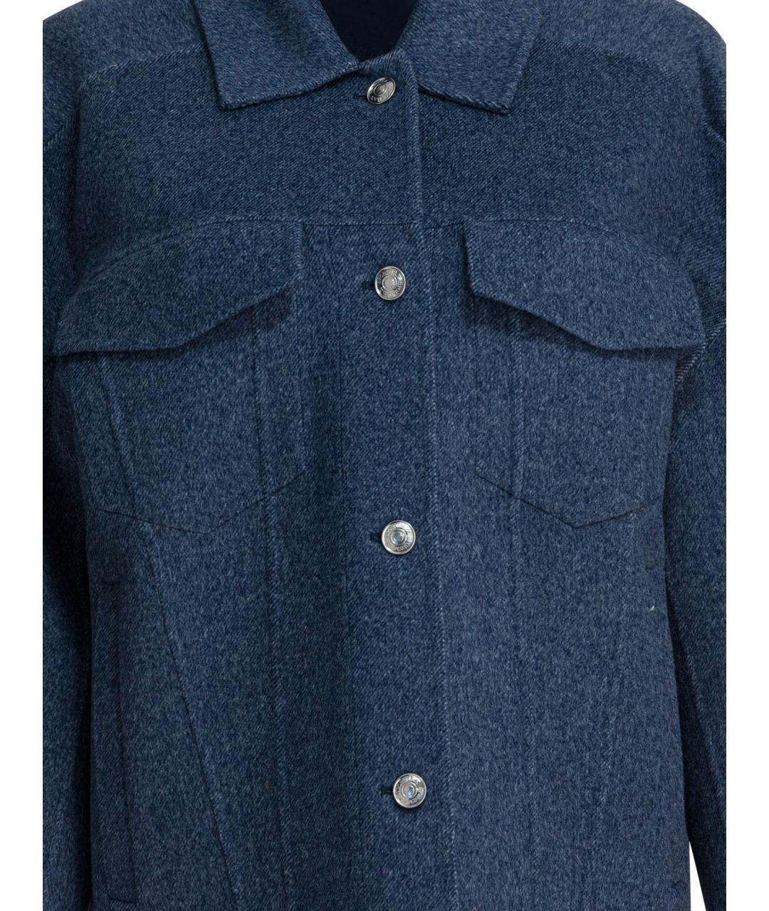 SPORTMAX Синяя шерстяная куртка, фото 3