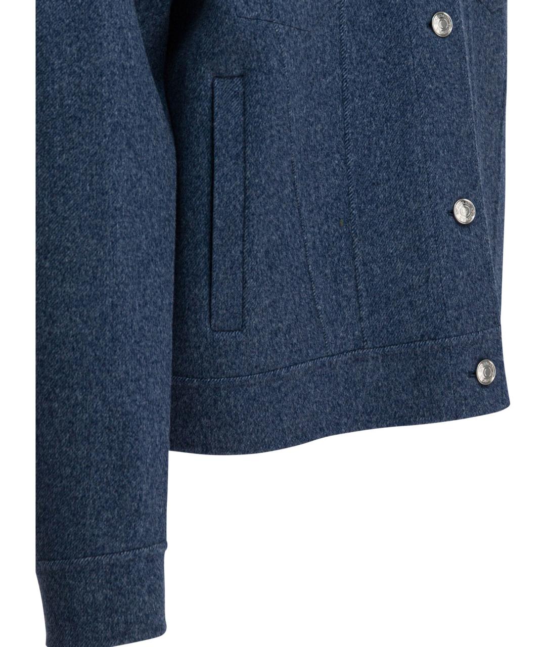 SPORTMAX Синяя шерстяная куртка, фото 4