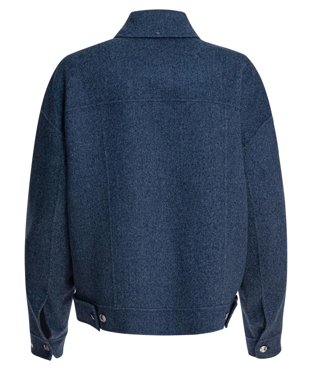 SPORTMAX Синяя шерстяная куртка, фото 2