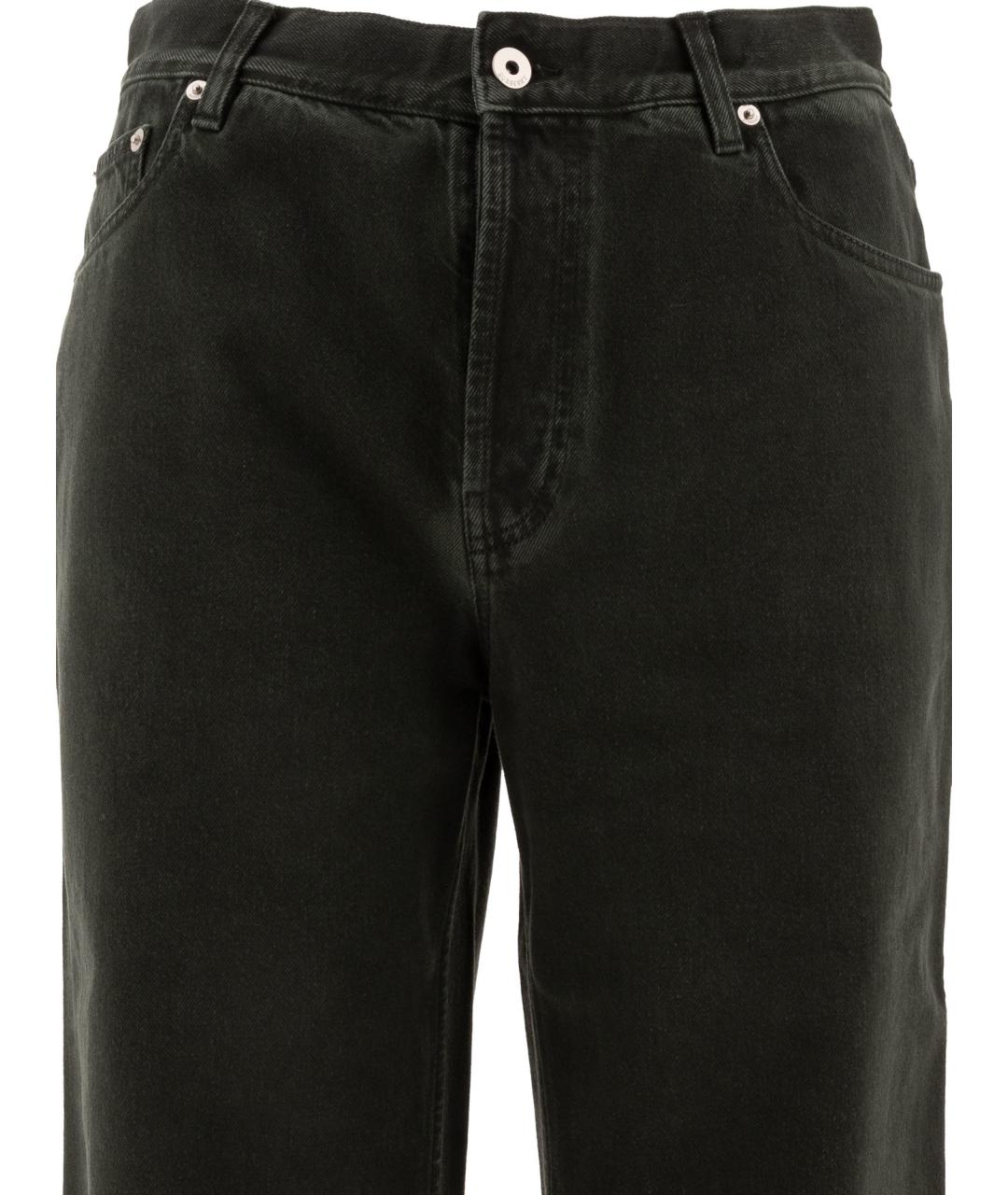 BURBERRY Черные хлопковые прямые джинсы, фото 3