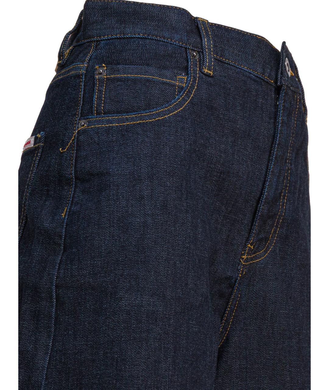 SELF-PORTRAIT Синие хлопковые прямые джинсы, фото 4