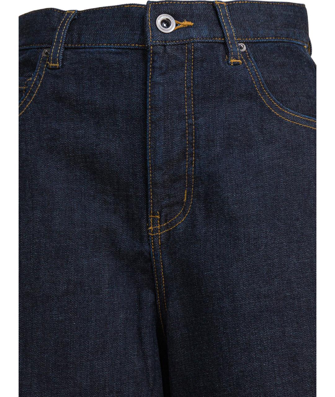 SELF-PORTRAIT Синие хлопковые прямые джинсы, фото 3