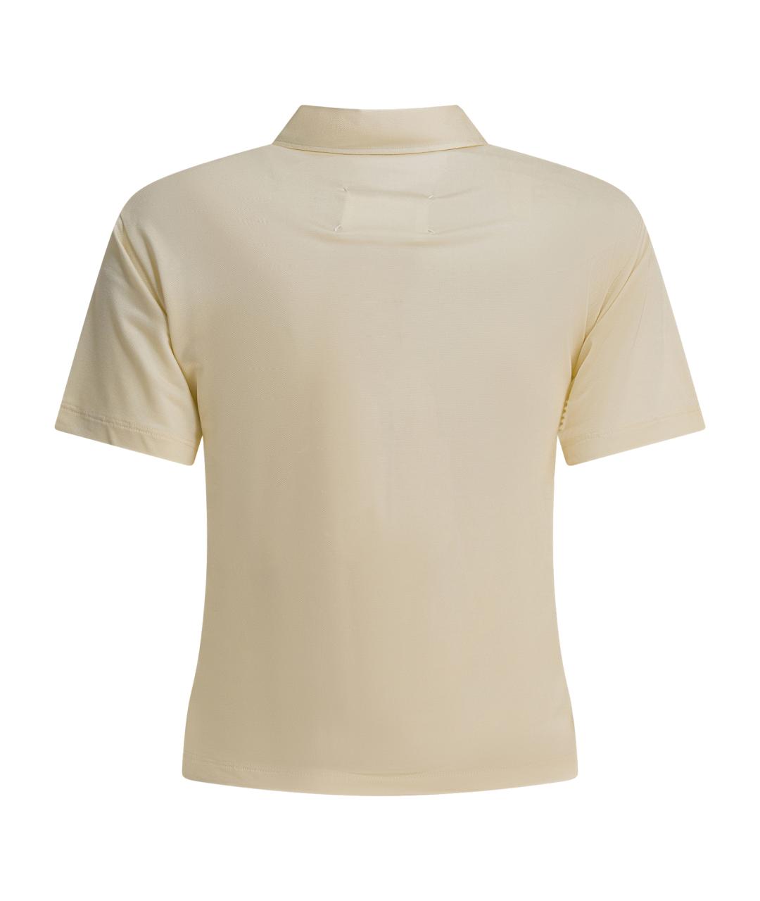 MAISON MARGIELA Бежевая вискозная футболка, фото 2