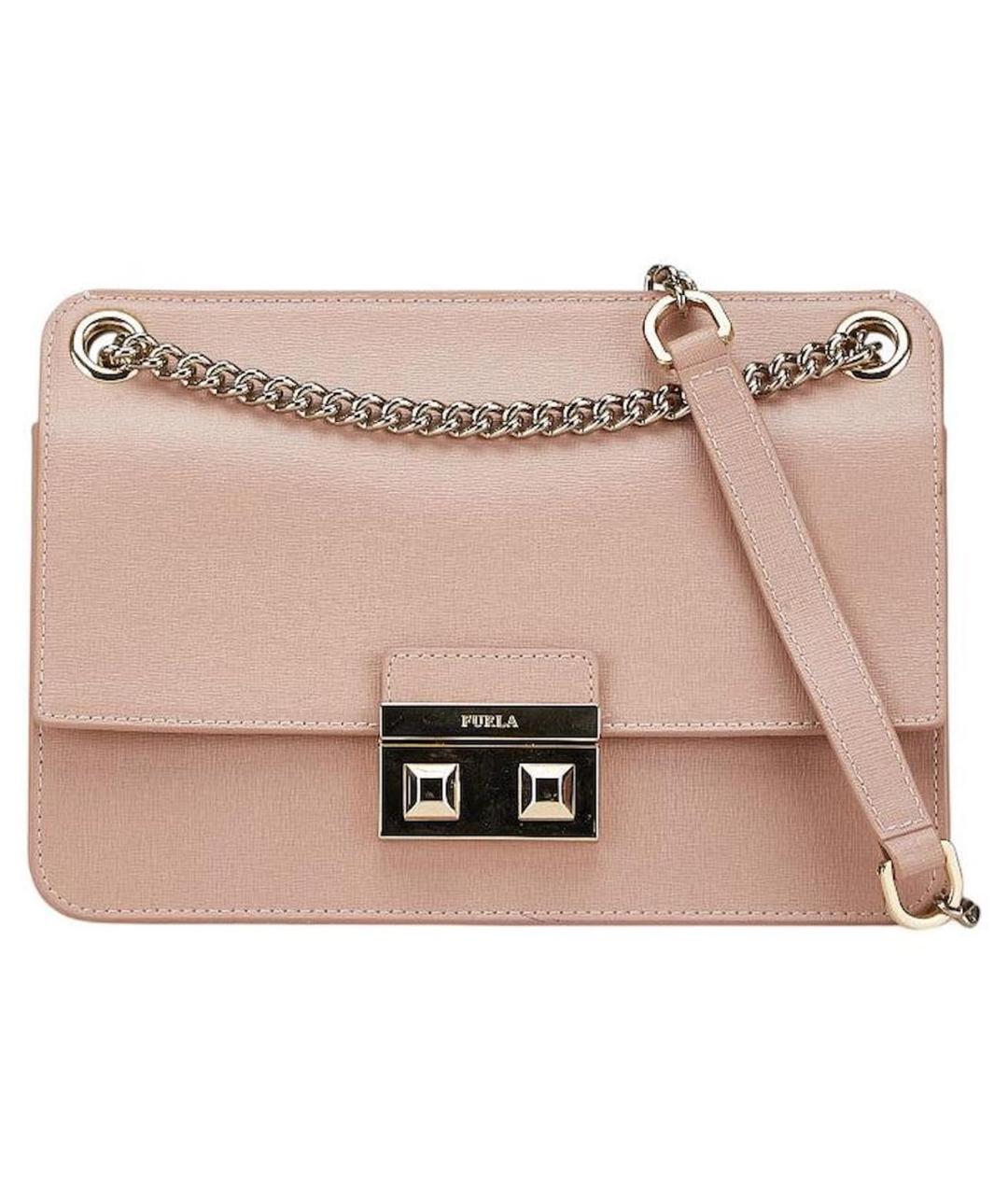 FURLA Розовая сумка через плечо из искусственной кожи, фото 8