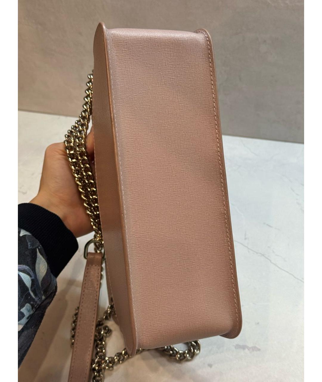 FURLA Розовая сумка через плечо из искусственной кожи, фото 5