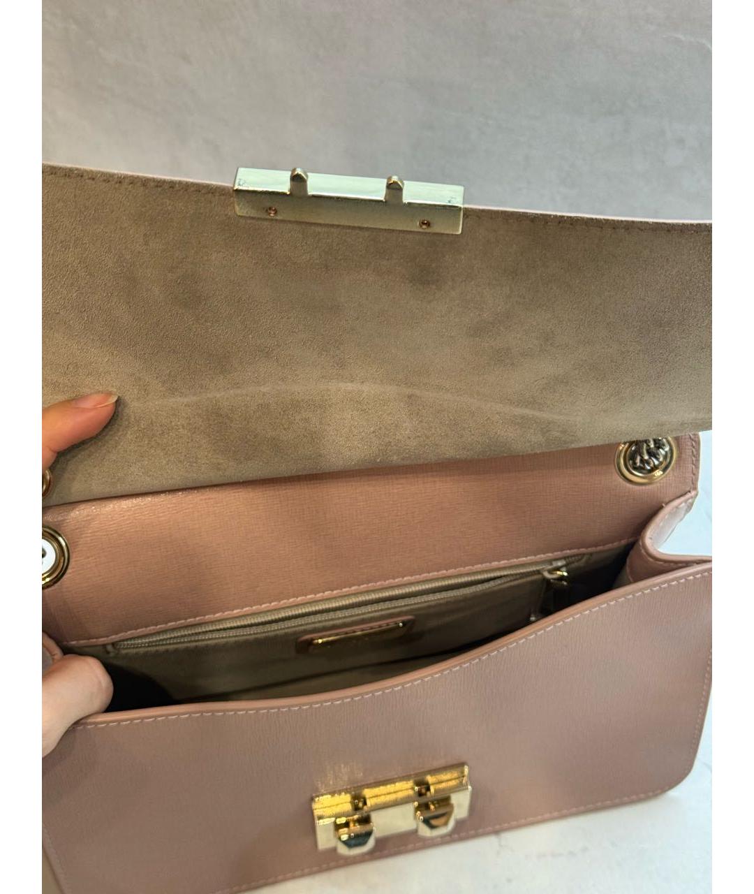 FURLA Розовая сумка через плечо из искусственной кожи, фото 6