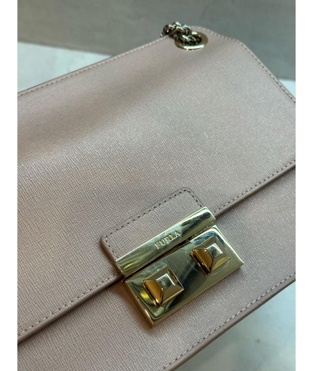 FURLA Розовая сумка через плечо из искусственной кожи, фото 7