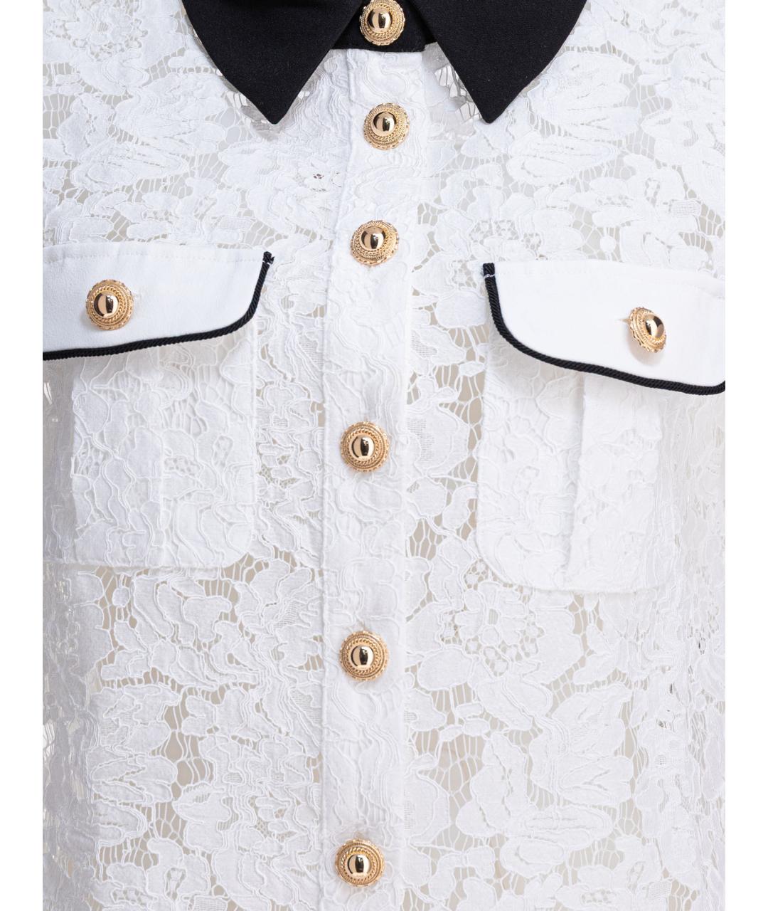 SELF-PORTRAIT Белая полиамидовая рубашка, фото 3