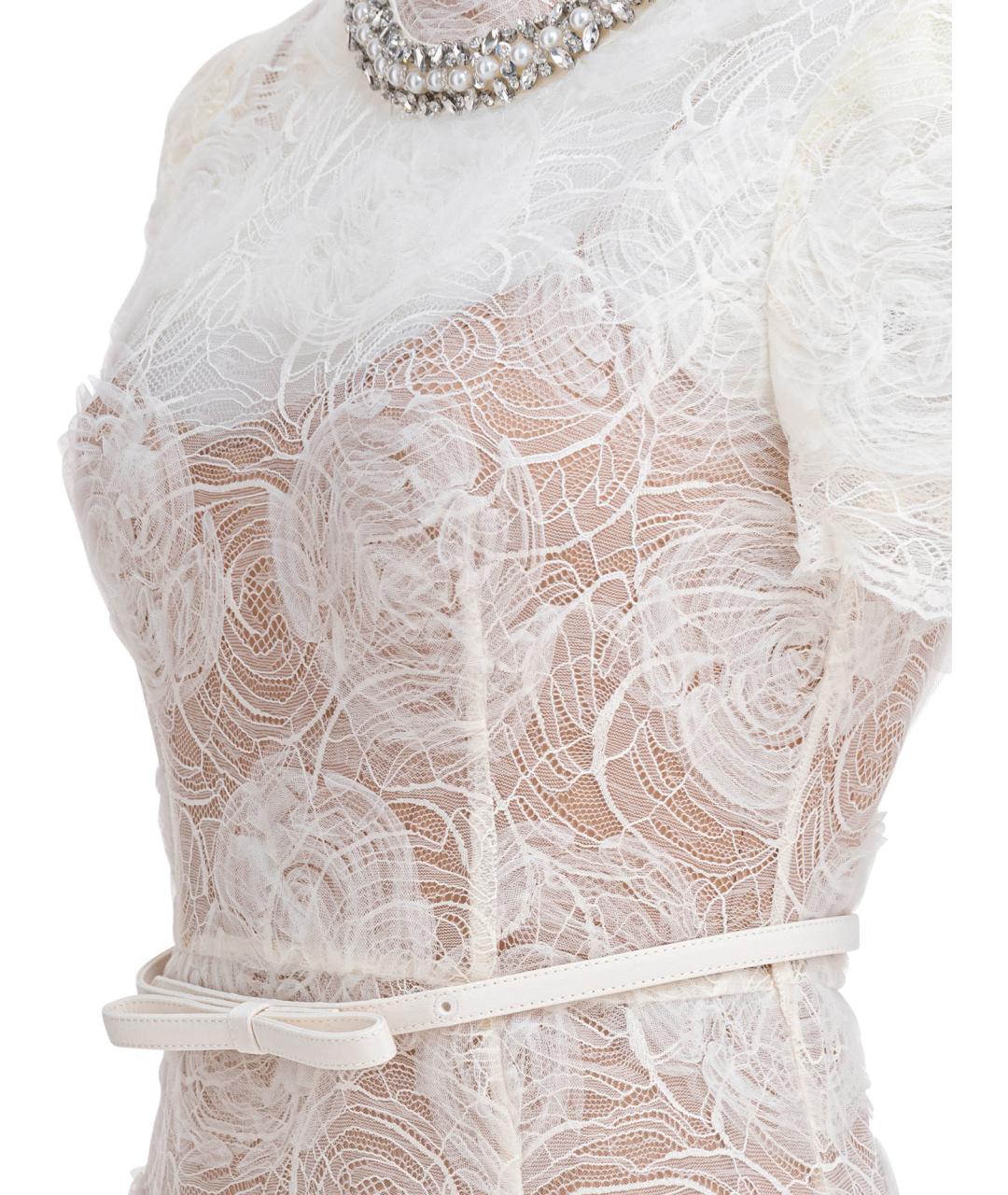 SELF-PORTRAIT Бежевое полиамидовое вечернее платье, фото 4