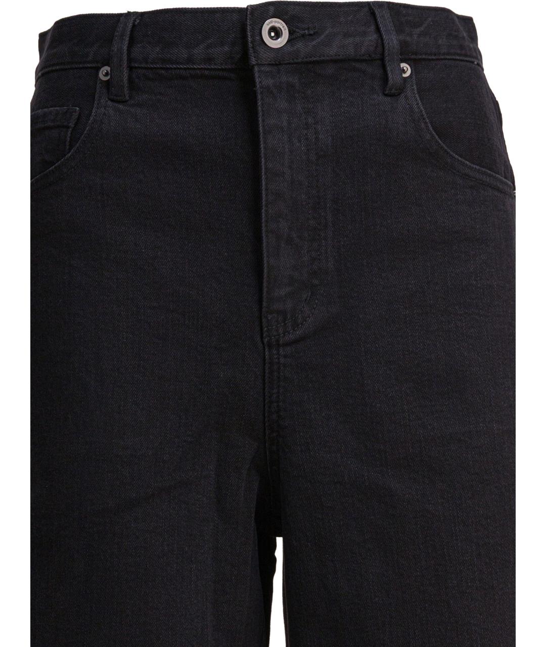 SELF-PORTRAIT Черные хлопковые прямые джинсы, фото 3
