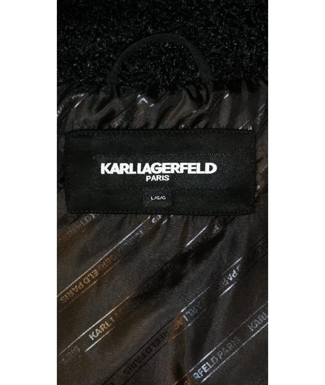 KARL LAGERFELD Черная полиэстеровая куртка, фото 3