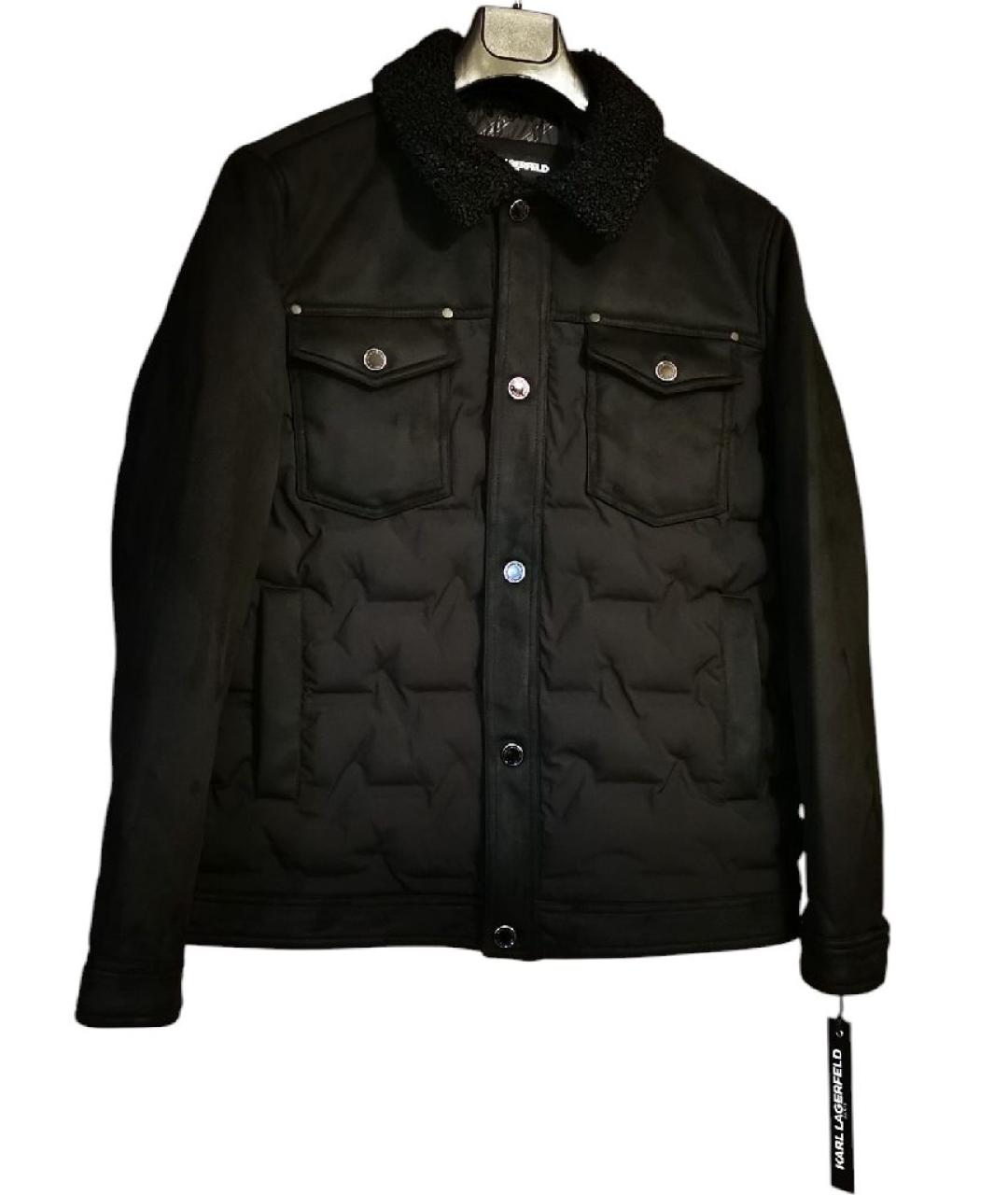 KARL LAGERFELD Черная полиэстеровая куртка, фото 8