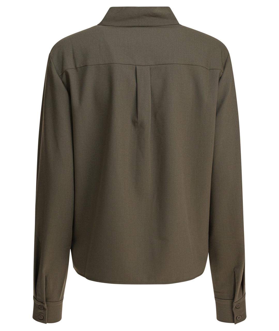 SELF-PORTRAIT Зеленая полиэстеровая рубашка, фото 2