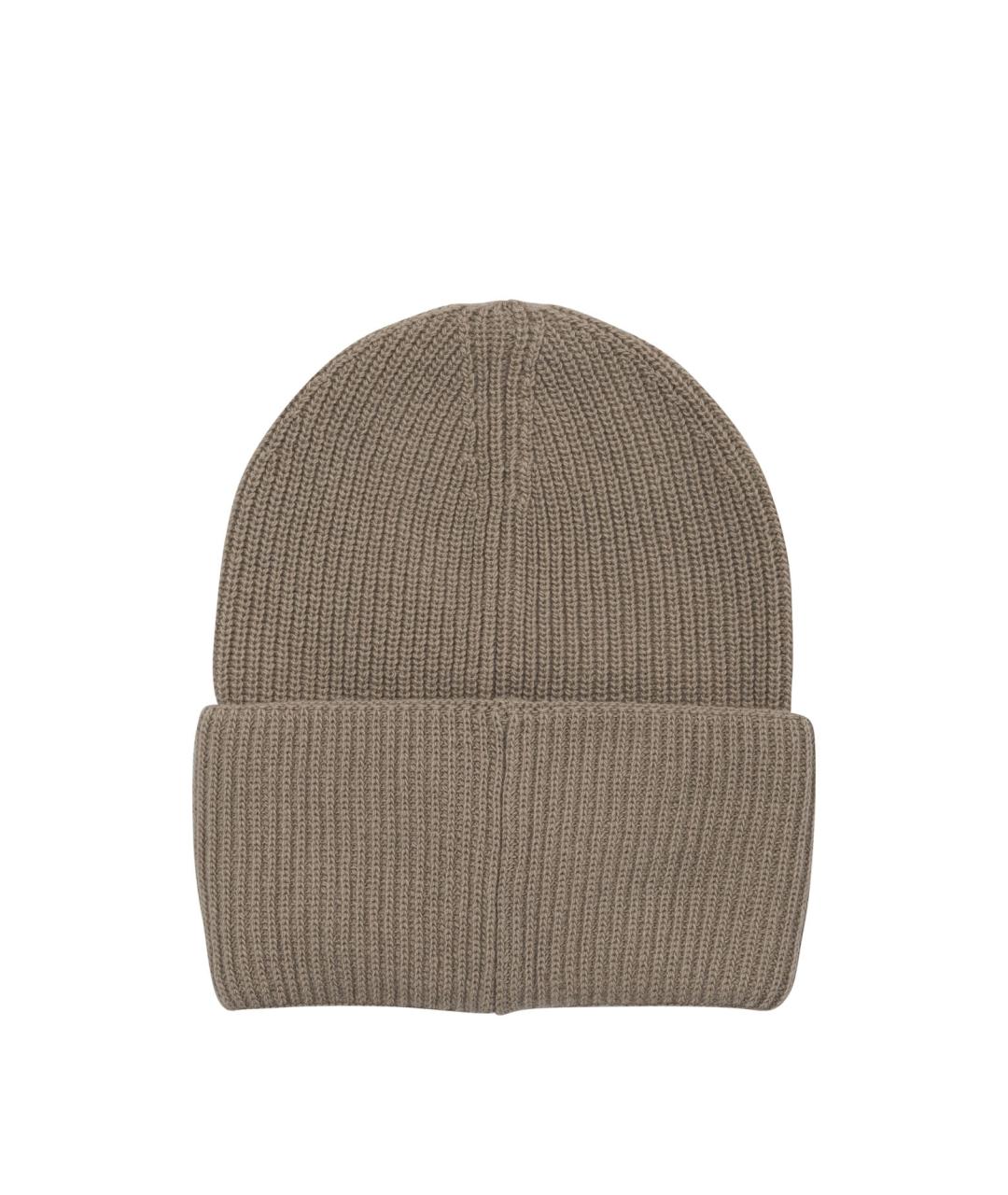 MONCLER Бежевая шерстяная шапка, фото 2