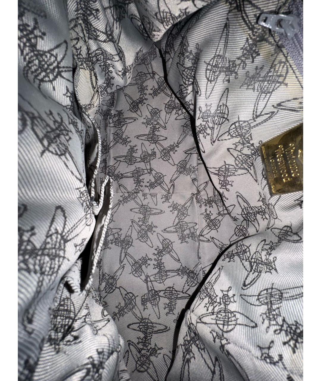 VIVIENNE WESTWOOD Бордовая тканевая сумка с короткими ручками, фото 7