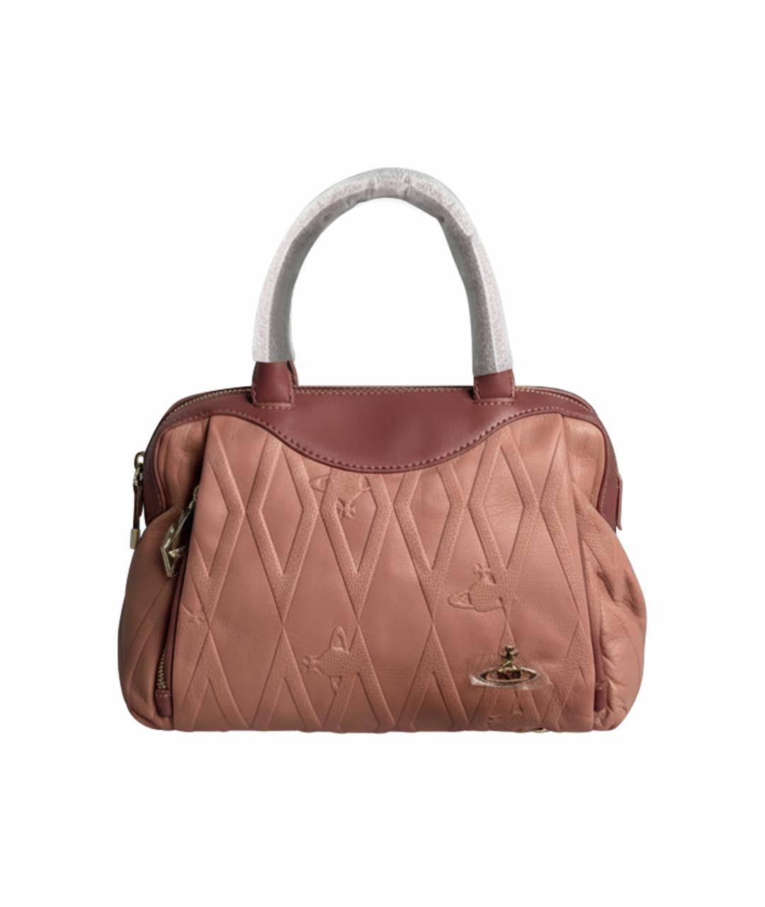 VIVIENNE WESTWOOD Розовая сумка с короткими ручками из искусственной кожи, фото 1