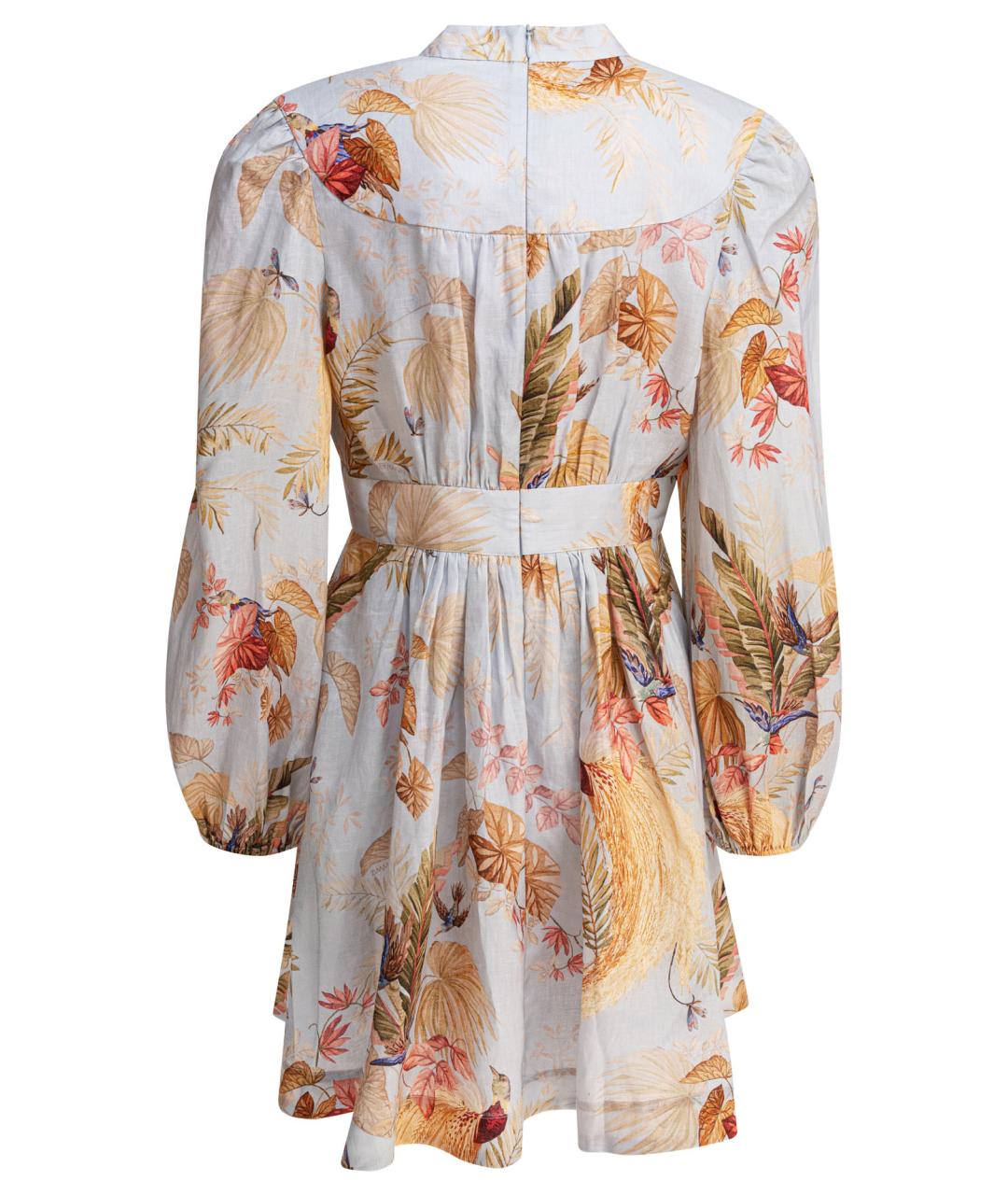 ZIMMERMANN Мульти льняное повседневное платье, фото 2