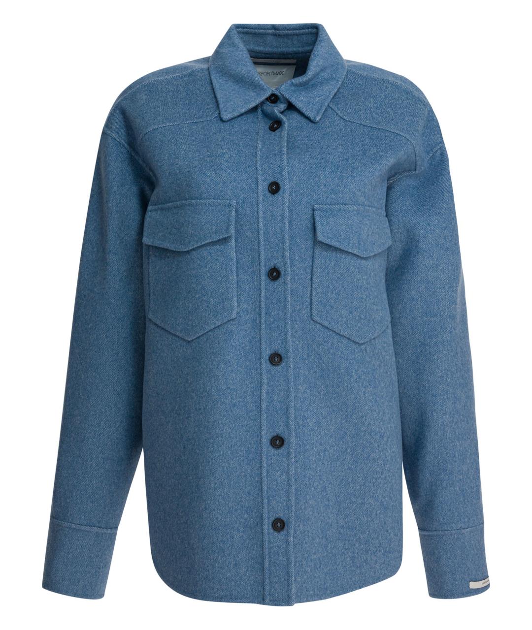 SPORTMAX Голубая шерстяная рубашка, фото 1