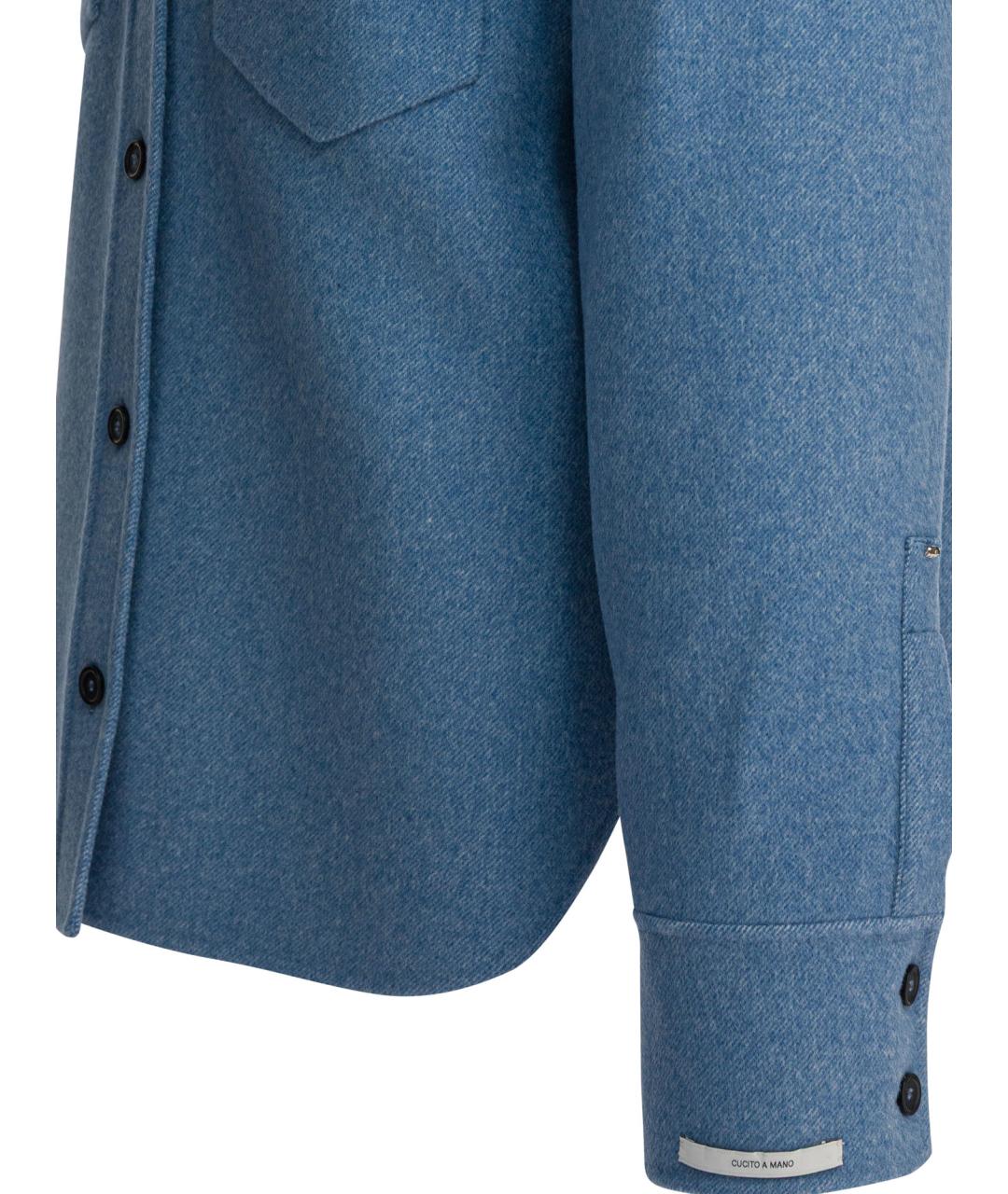 SPORTMAX Голубая шерстяная рубашка, фото 4