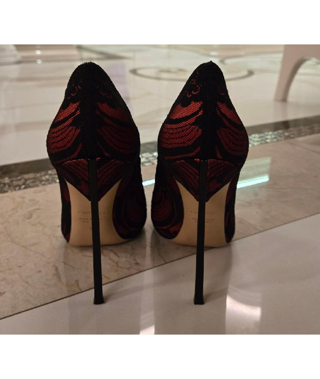 CASADEI Красные текстильные туфли, фото 4