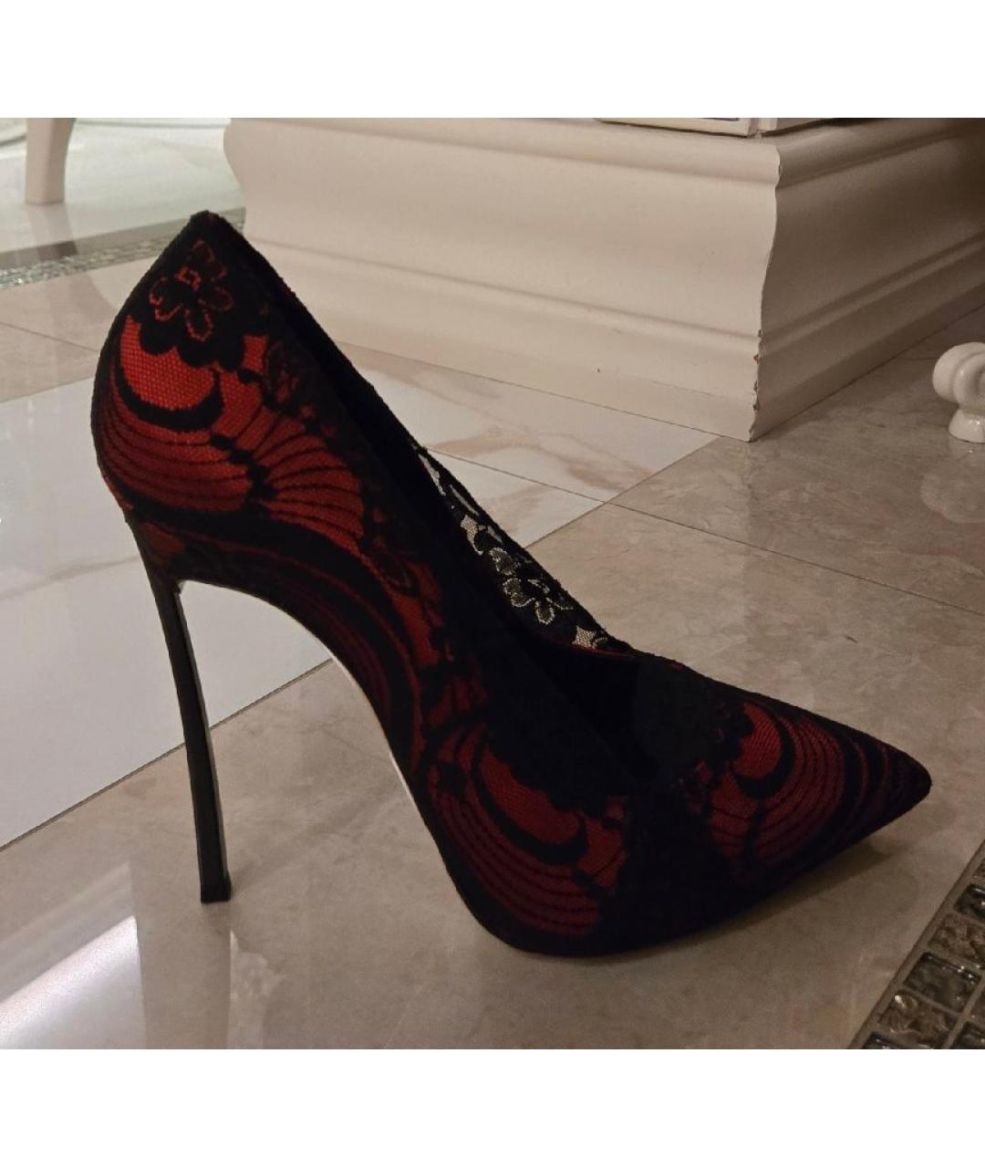 CASADEI Красные текстильные туфли, фото 7