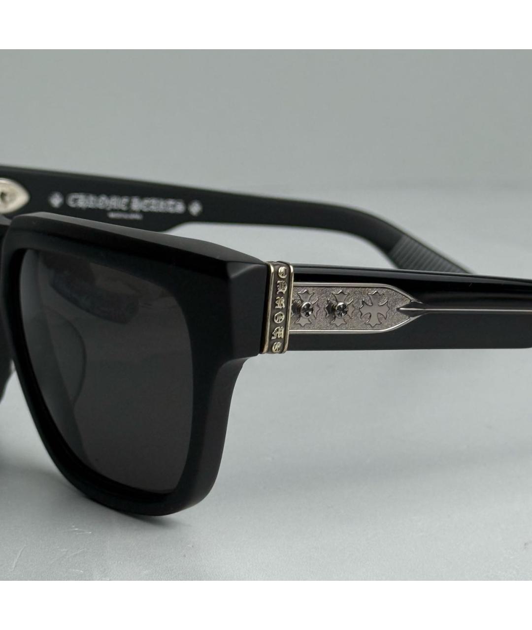 CHROME HEARTS Черные пластиковые солнцезащитные очки, фото 4
