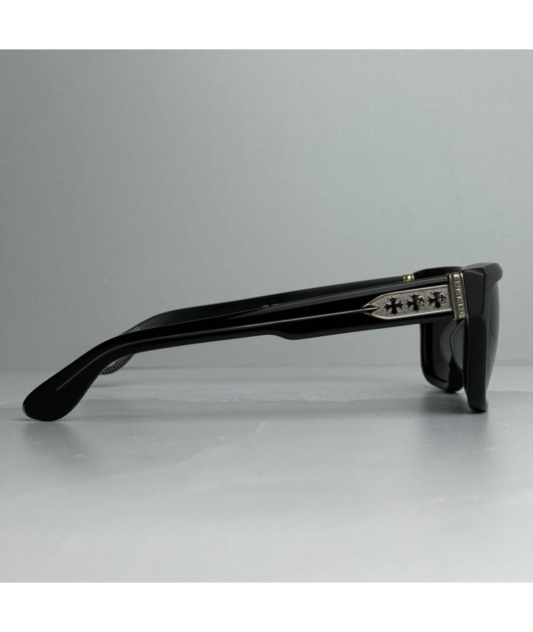 CHROME HEARTS Черные пластиковые солнцезащитные очки, фото 3
