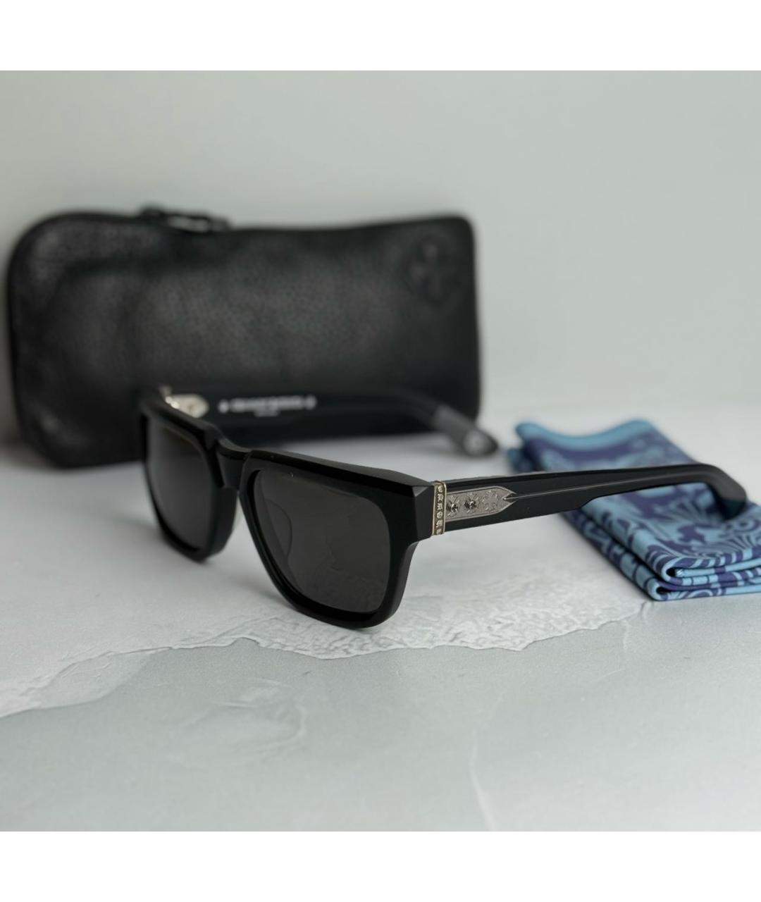 CHROME HEARTS Черные пластиковые солнцезащитные очки, фото 7