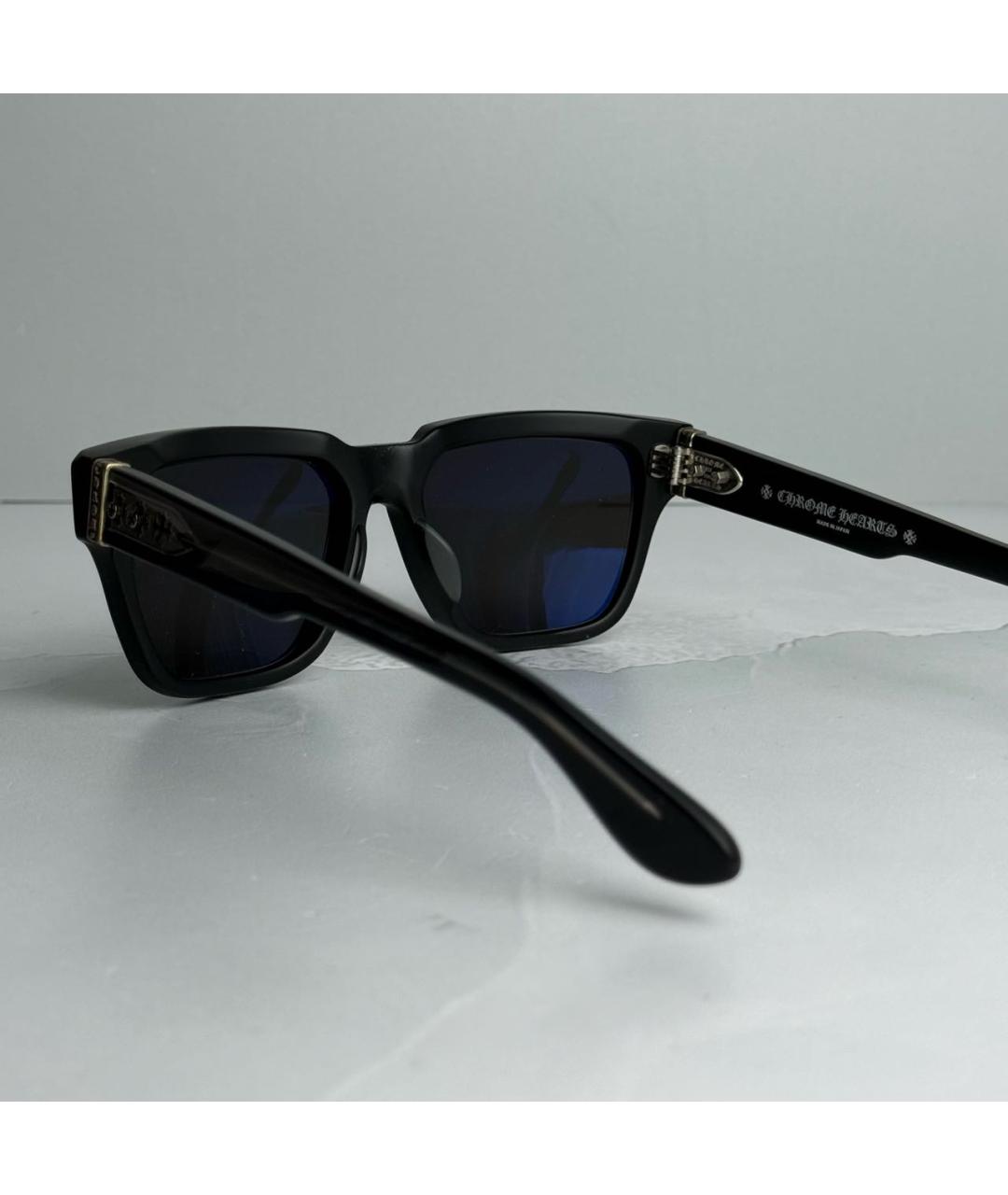 CHROME HEARTS Черные пластиковые солнцезащитные очки, фото 5