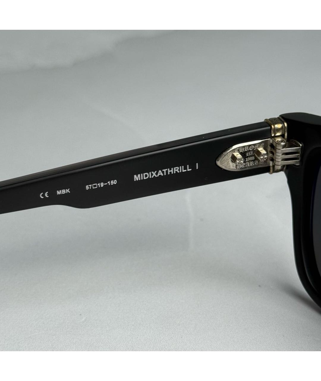 CHROME HEARTS Черные пластиковые солнцезащитные очки, фото 6