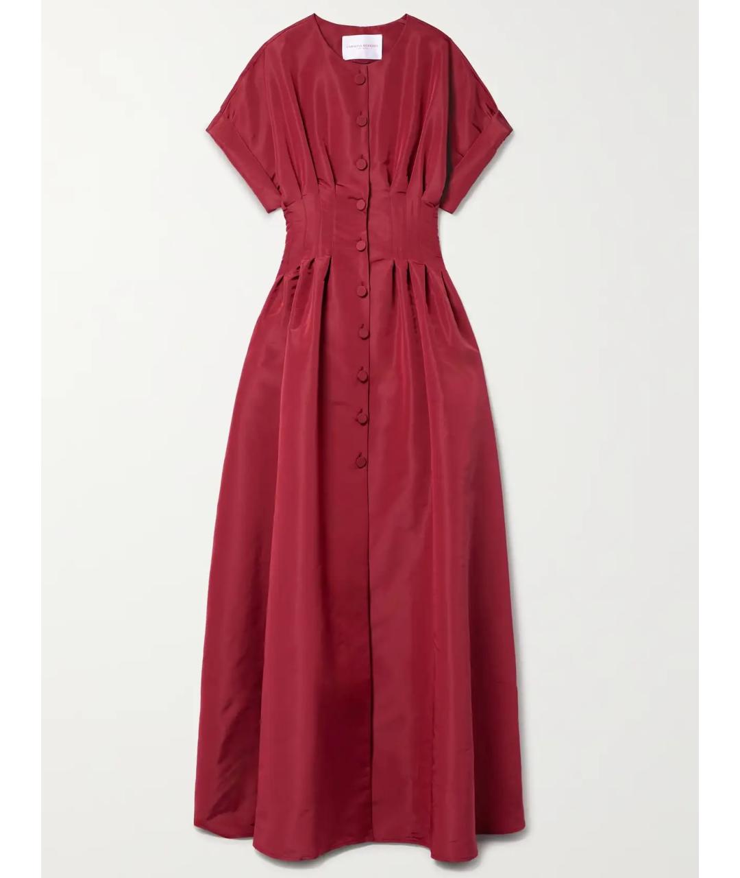 CAROLINA HERRERA Красное хлопковое коктейльное платье, фото 4