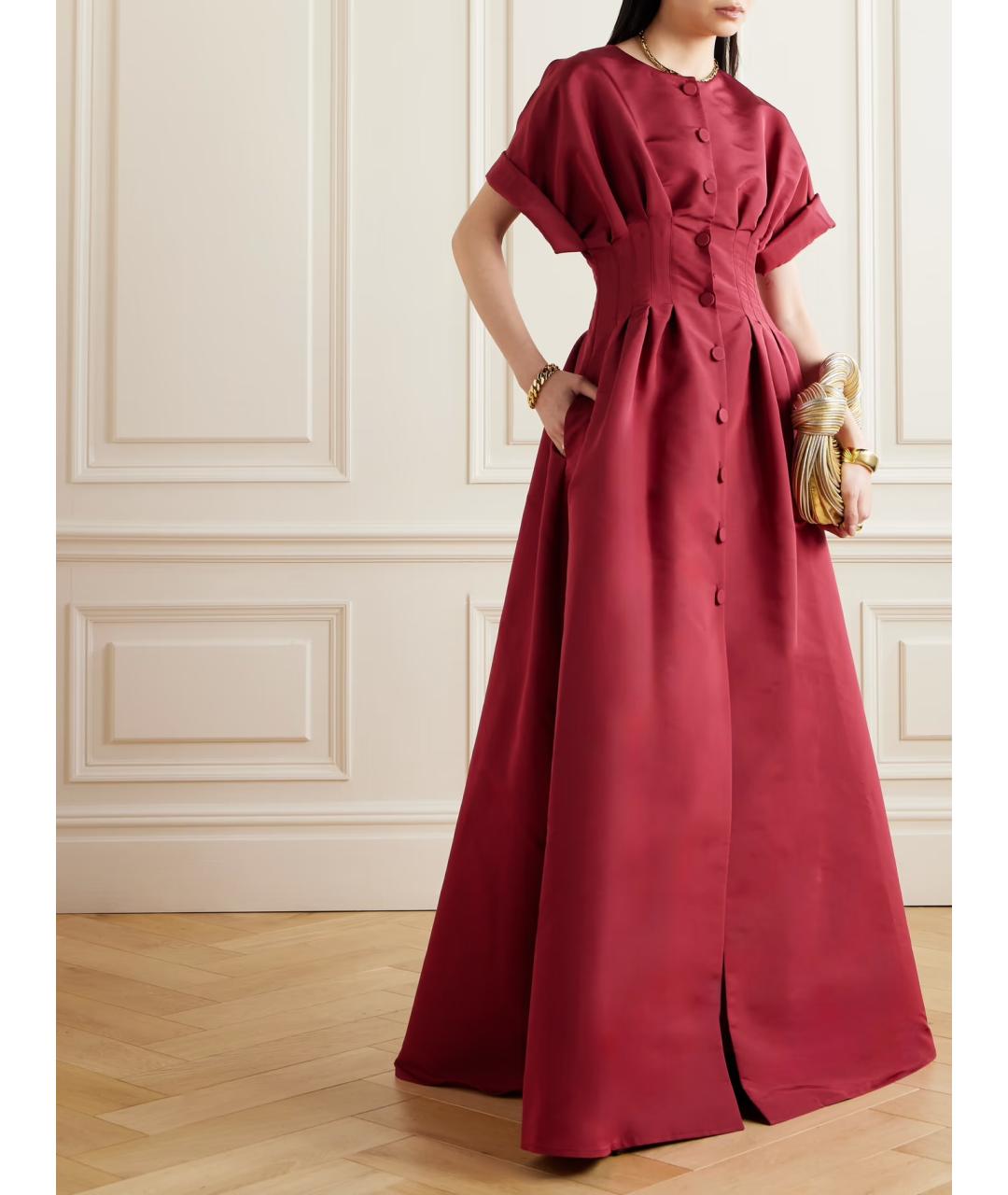 CAROLINA HERRERA Красное хлопковое коктейльное платье, фото 2