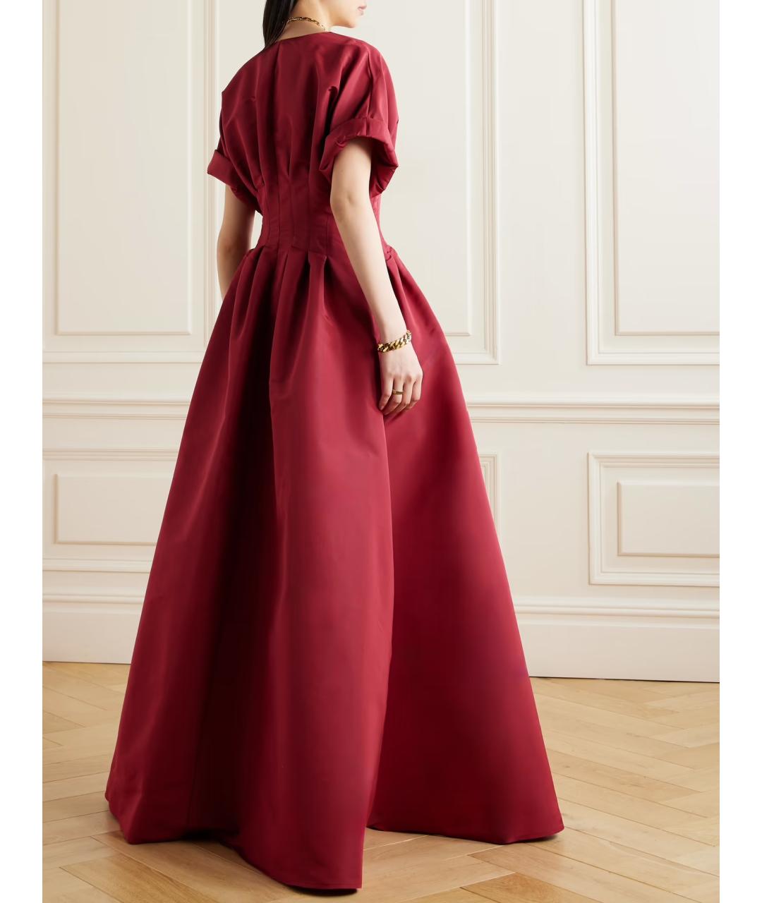 CAROLINA HERRERA Красное хлопковое коктейльное платье, фото 3