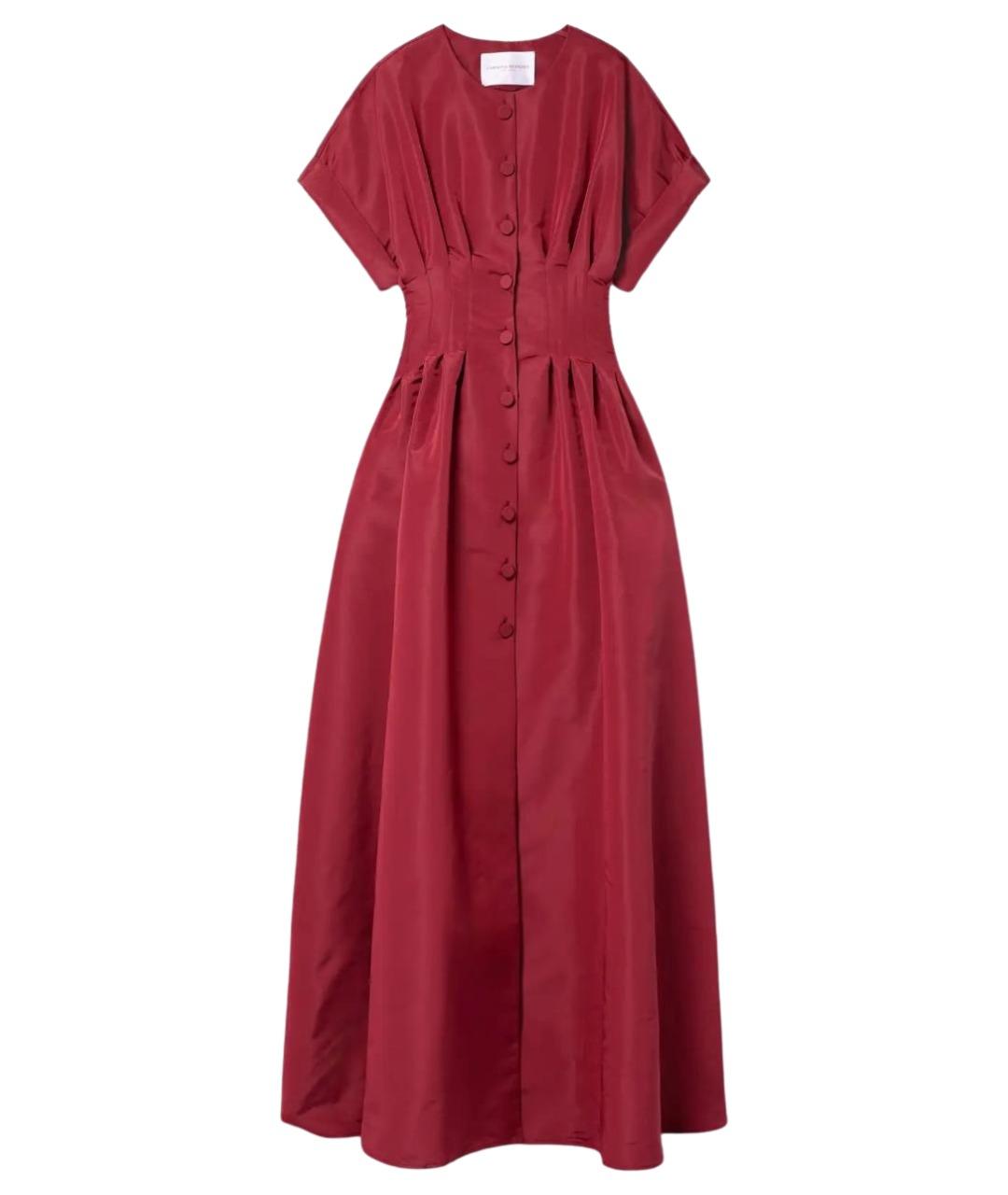 CAROLINA HERRERA Красное хлопковое коктейльное платье, фото 1