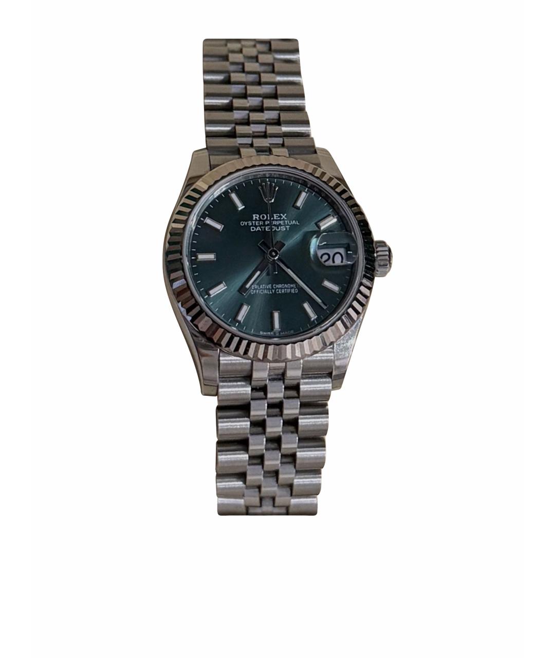 ROLEX Темно-синие часы из белого золота, фото 1