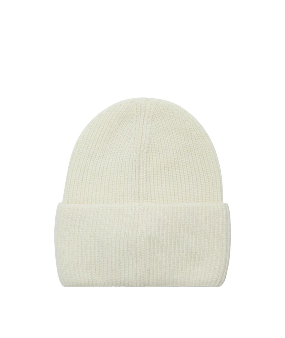 MONCLER Белая шерстяная шапка, фото 2