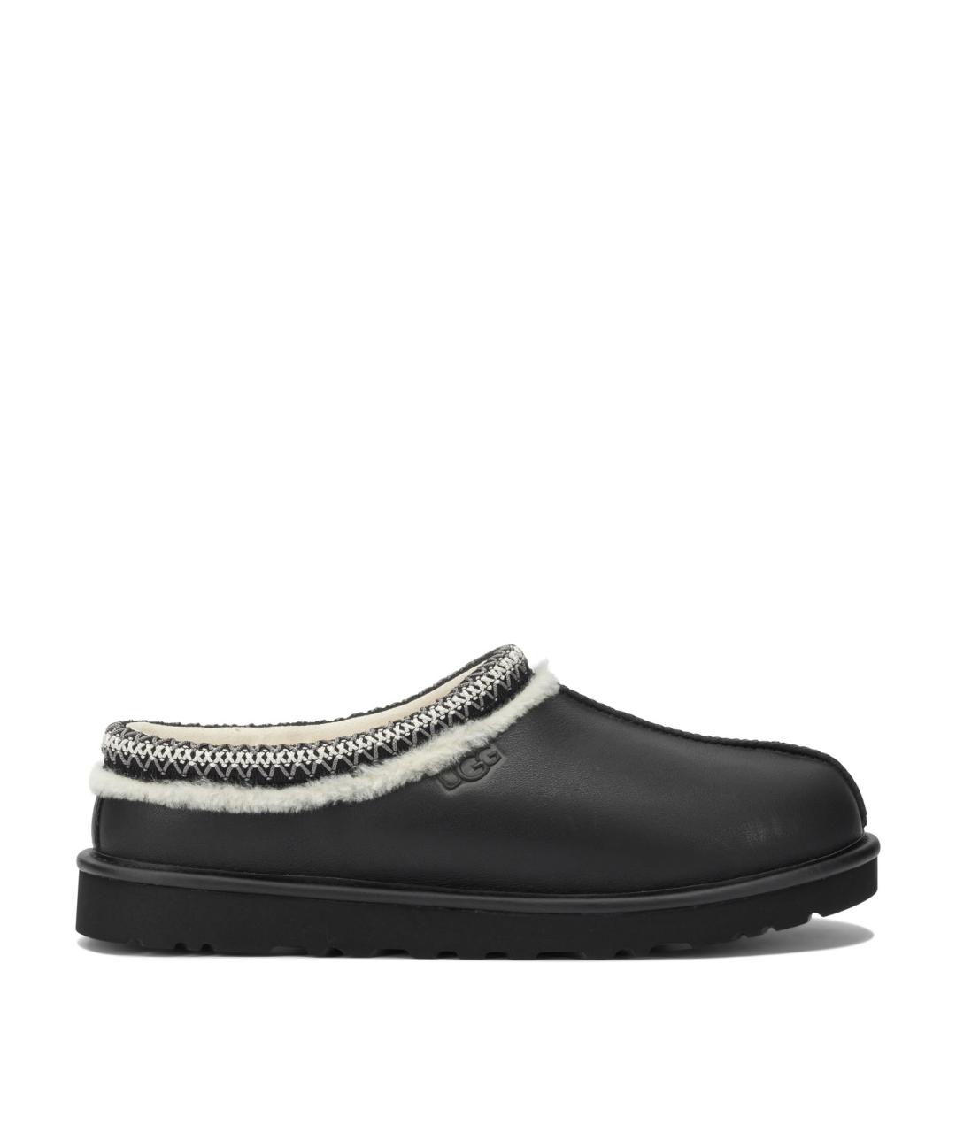 UGG AUSTRALIA Черные кожаные низкие ботинки, фото 1