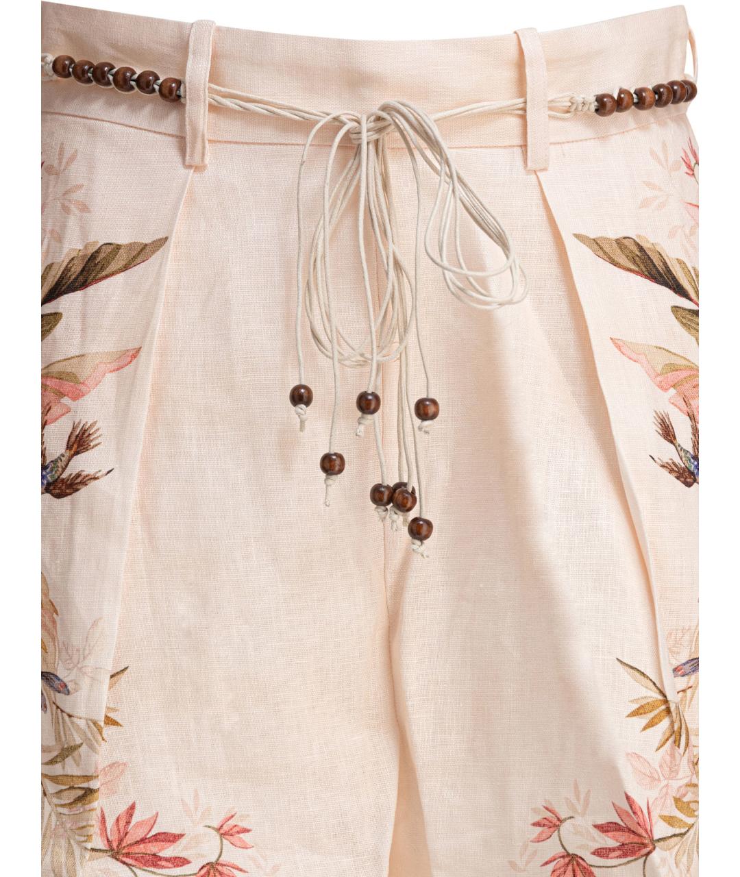 ZIMMERMANN Мульти льняные шорты, фото 3