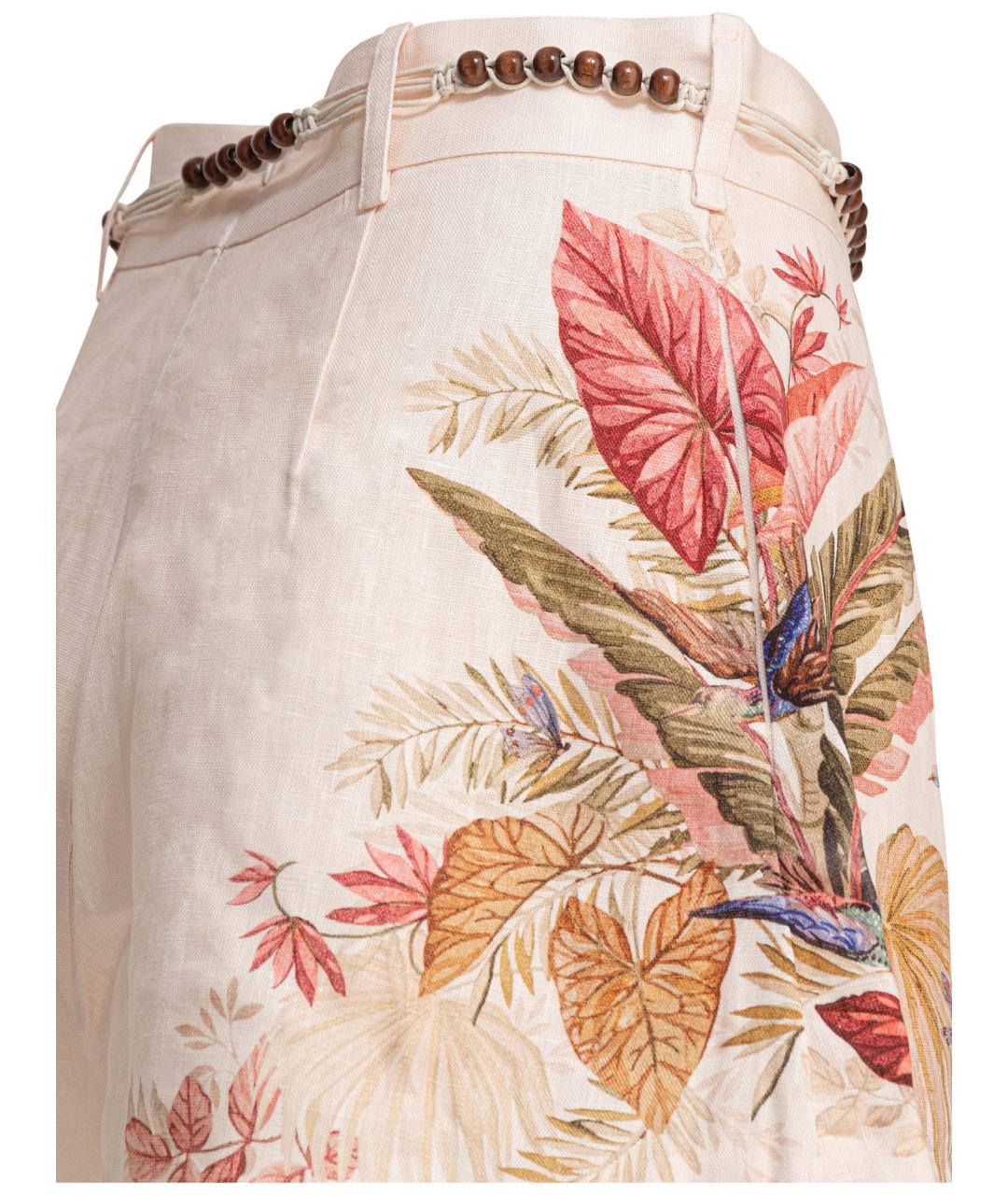 ZIMMERMANN Мульти льняные шорты, фото 4