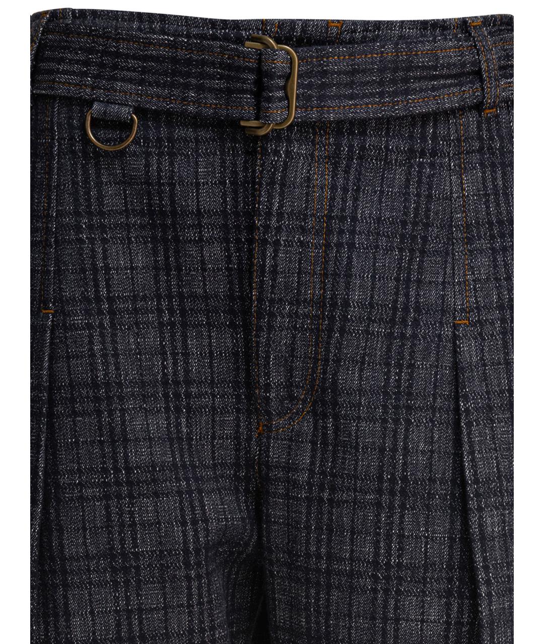 BURBERRY Темно-синие хлопковые прямые джинсы, фото 3