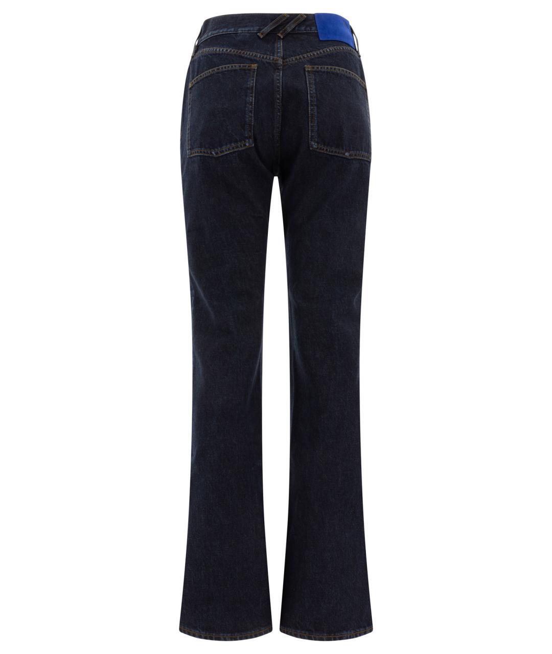 BURBERRY Синие хлопковые прямые джинсы, фото 2