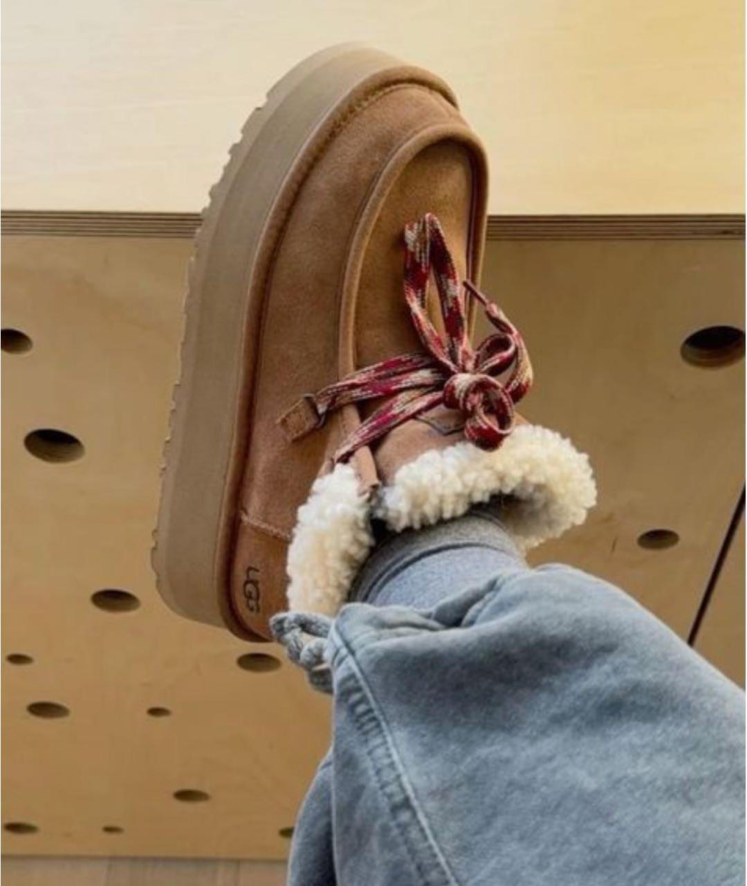 UGG AUSTRALIA Коричневые замшевые ботинки, фото 4