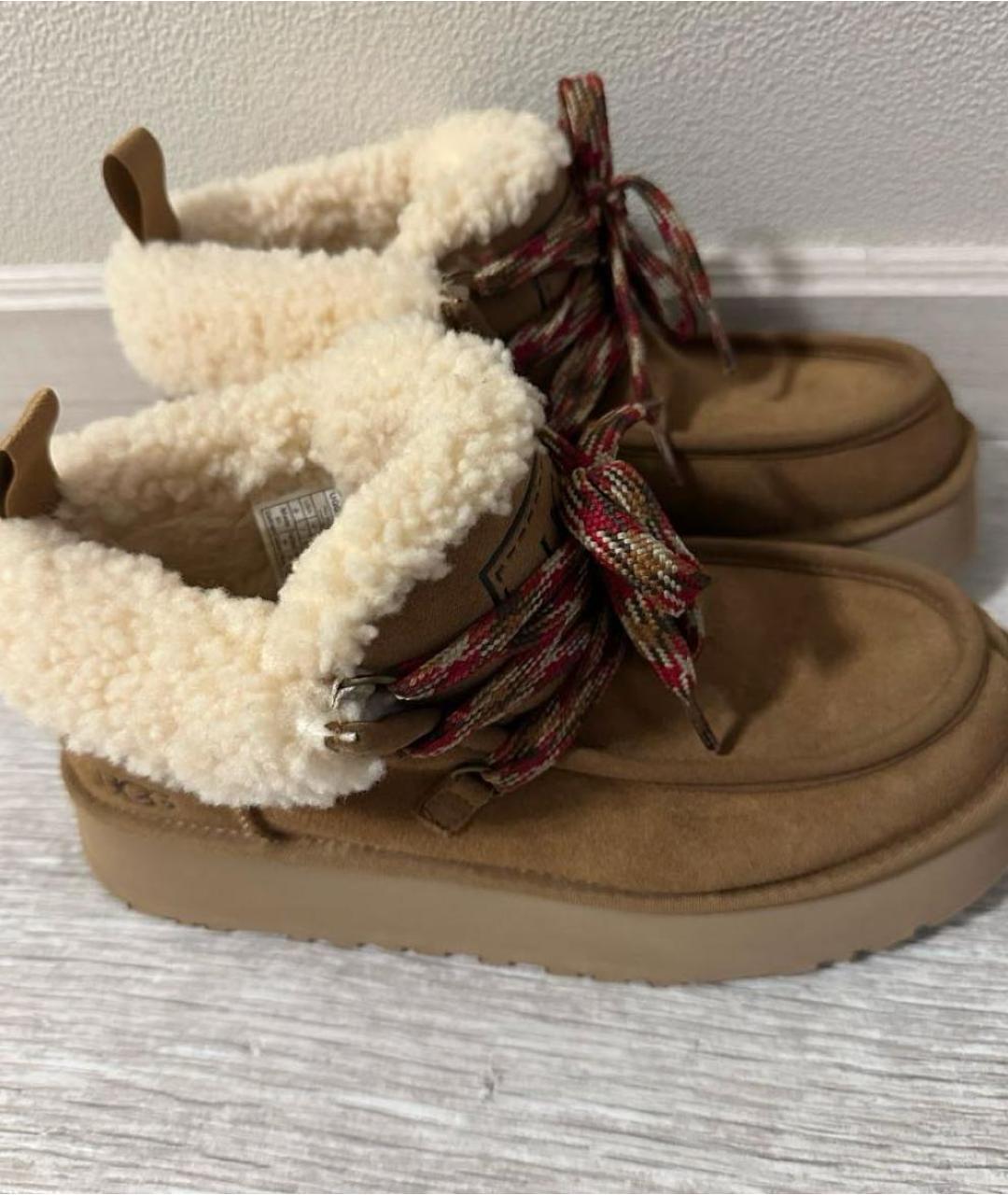 UGG AUSTRALIA Коричневые замшевые ботинки, фото 3