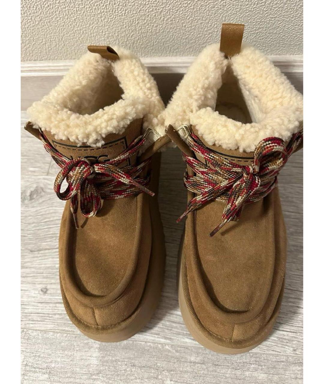 UGG AUSTRALIA Коричневые замшевые ботинки, фото 2