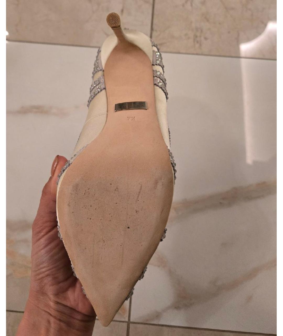 BADGLEY MISCHKA Бежевые текстильные туфли, фото 6
