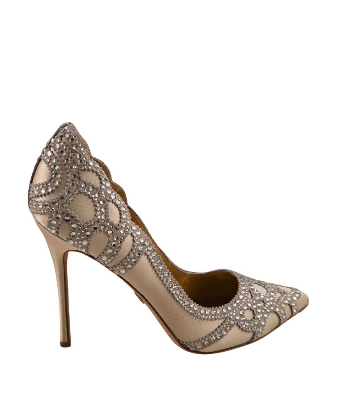 BADGLEY MISCHKA Бежевые текстильные туфли, фото 1