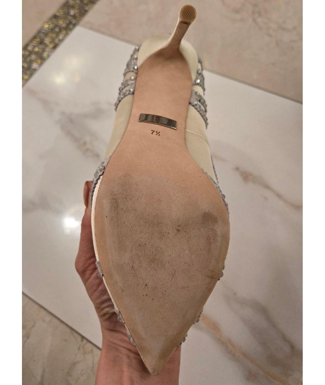 BADGLEY MISCHKA Бежевые текстильные туфли, фото 5