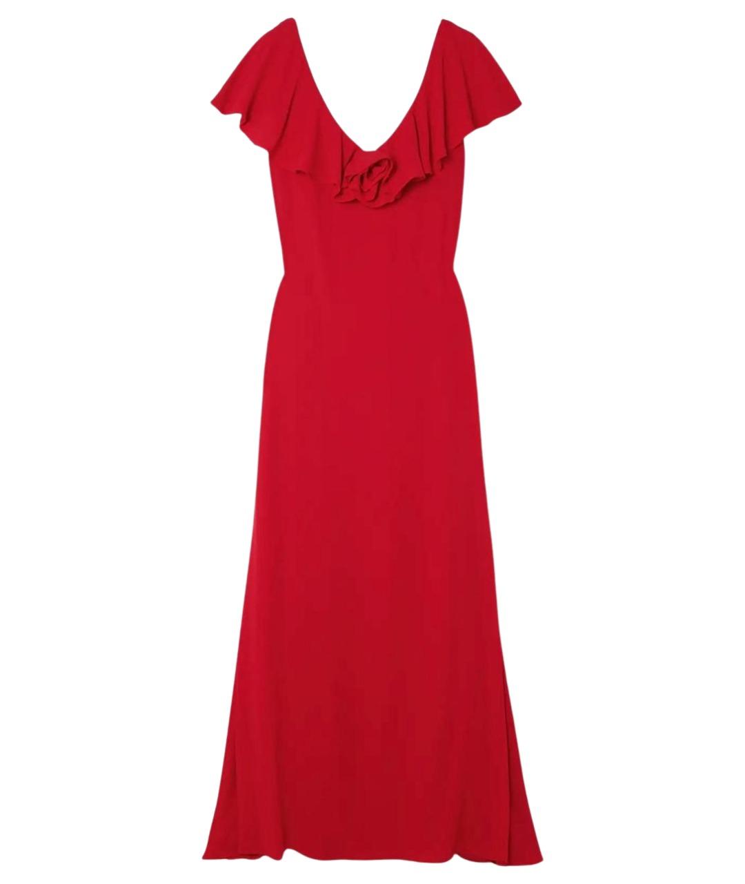 BERNADETTE Красное шелковое коктейльное платье, фото 1