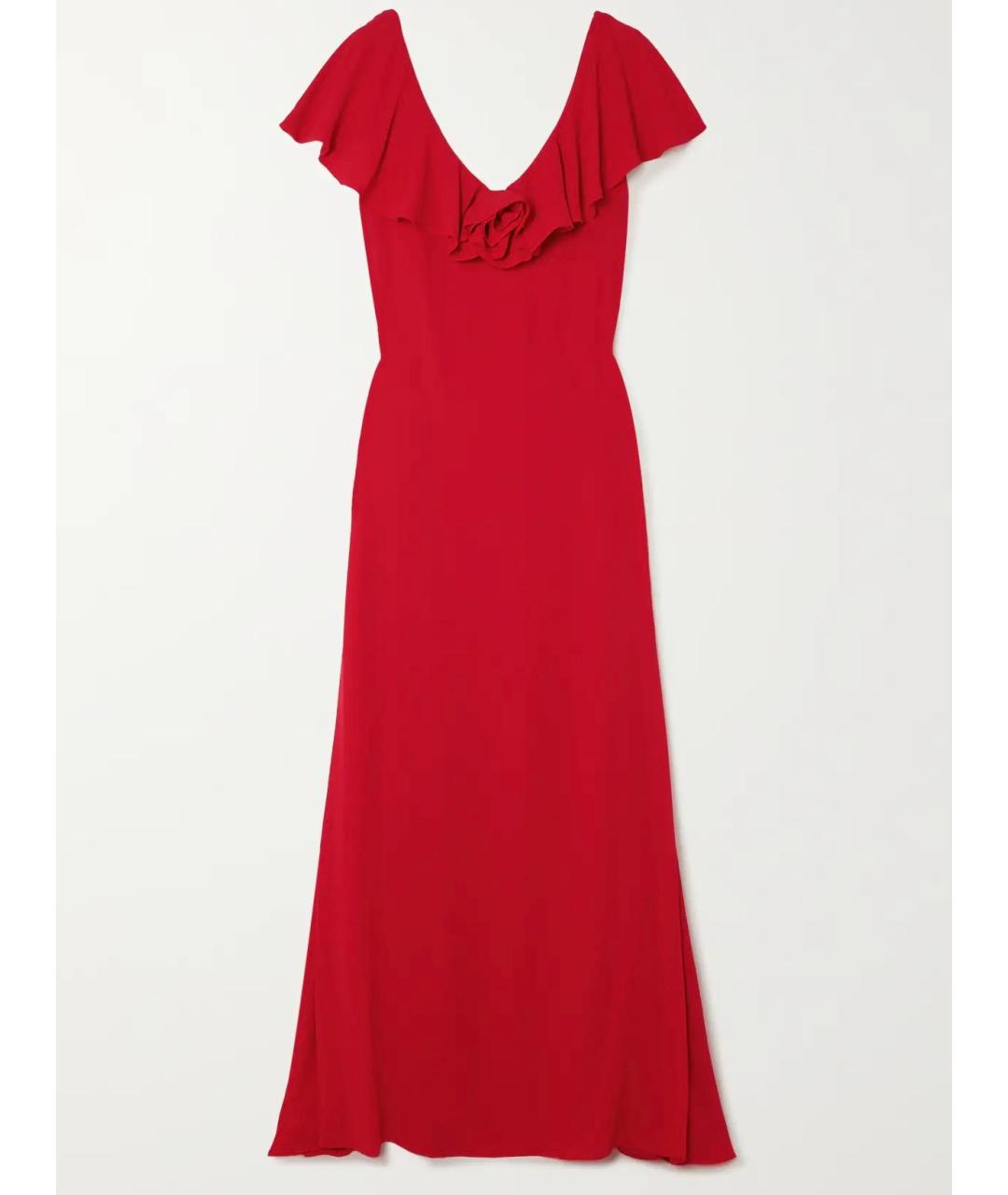 BERNADETTE Красное шелковое коктейльное платье, фото 4